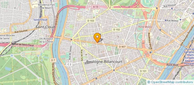 localisation de l'entreprise CEBI FRANCE à BOULOGNE-BILLANCOURT