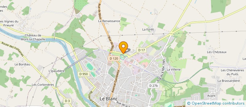 localisation de l'entreprise CEBRUGE à LE BLANC