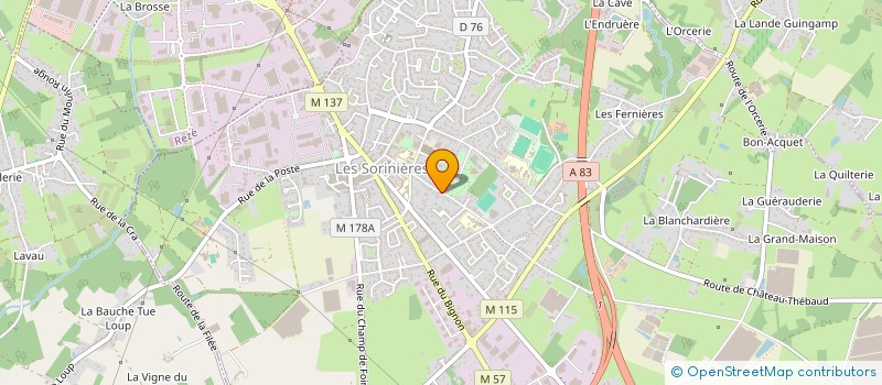 localisation de l'entreprise CECALIS  LES SORINIERES