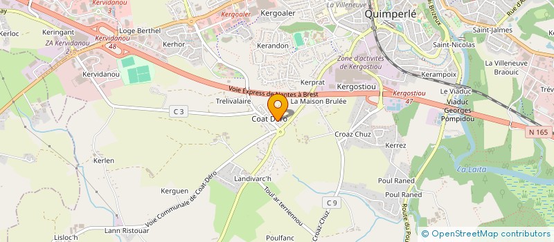 localisation de l'entreprise CECAP  QUIMPERLE