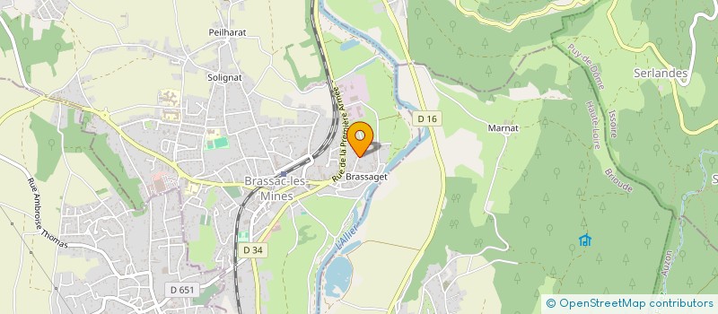 localisation de l'entreprise CECARAL  BRASSAC-LES-MINES