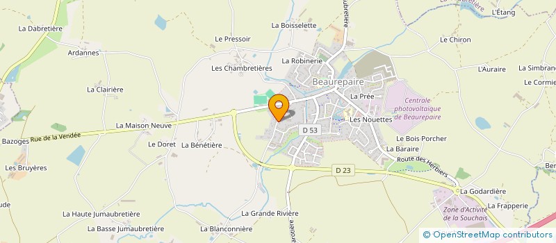 localisation de l'entreprise CECAV  LES HERBIERS