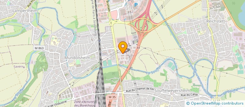 localisation de l'entreprise CECCOM DIFFUSION à MUNDOLSHEIM
