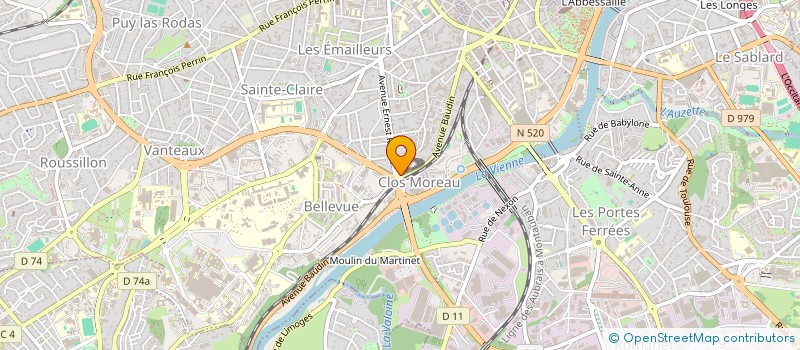 localisation de l'entreprise CECHRYS à LIMOGES