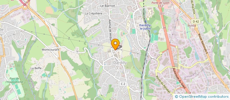 localisation de l'entreprise CECILE BEAUTE à DARDILLY