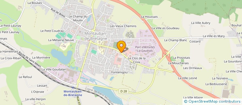 localisation de l'entreprise CECILIEN AUTOMOBILES  MONTAUBAN-DE-BRETAGNE