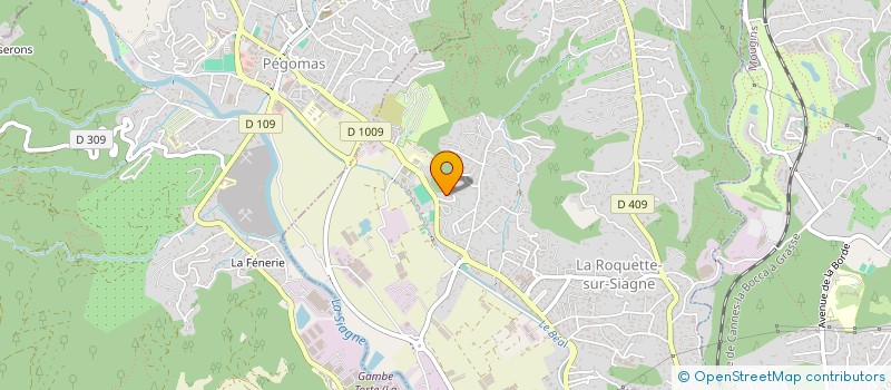 localisation de l'entreprise CED ELEC à LA ROQUETTE-SUR-SIAGNE