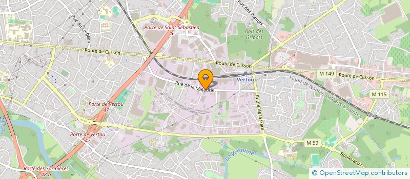 localisation de l'entreprise CEDAP THOMAS à VERTOU