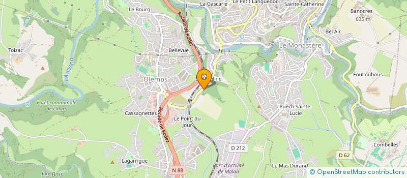 localisation de l'entreprise CEDAUTO  OLEMPS