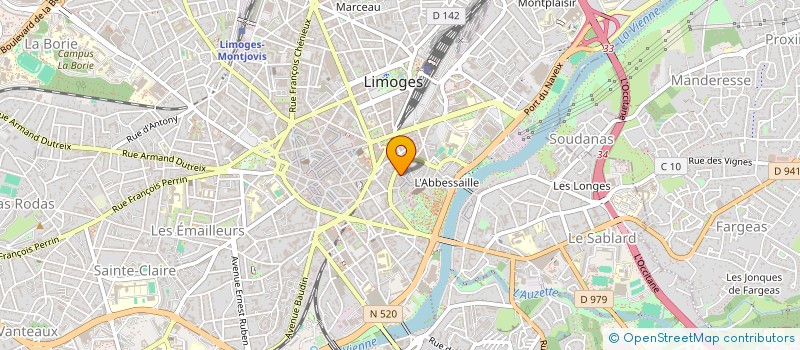 localisation de l'entreprise CEDELLE ET MARTIN à LIMOGES