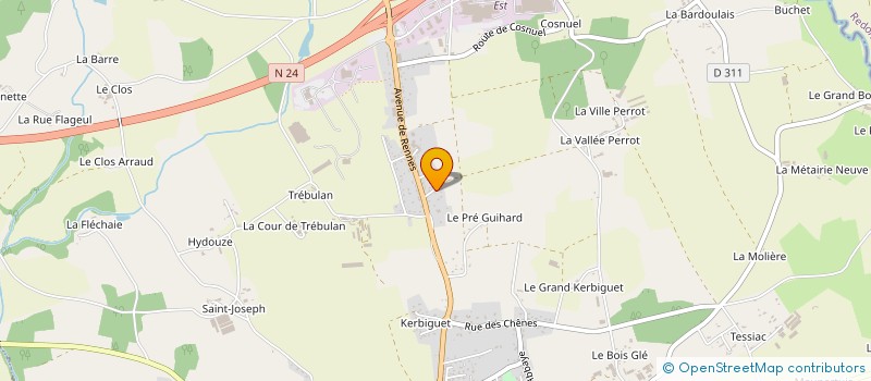 localisation de l'entreprise CEDPAL  GUER