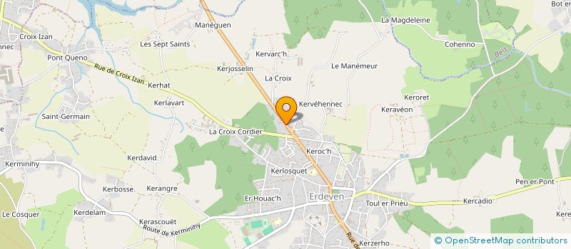 localisation de l'entreprise CEDRE à ERDEVEN