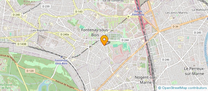 localisation de l'entreprise CEDRE à FONTENAY-SOUS-BOIS
