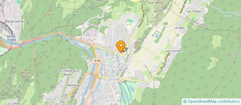 localisation de l'entreprise CEDRIC BEYLIER  VIZILLE