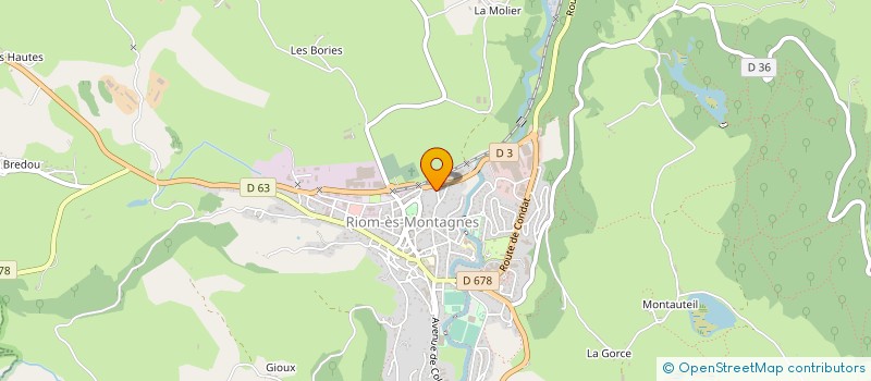localisation de l'entreprise CEDRIC DUMAS IMMO à RIOM-ES-MONTAGNES