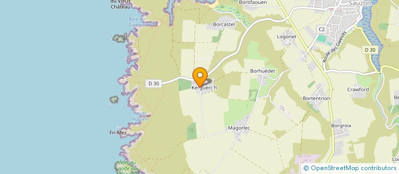 localisation de l'entreprise CEDRIC GUEGAN MACONNERIE  SAUZON