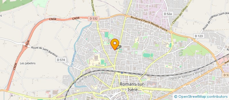 localisation de l'entreprise CEDRIC HOUVER ETHIQUE SPORT STRATEGIE à ROMANS-SUR-ISERE