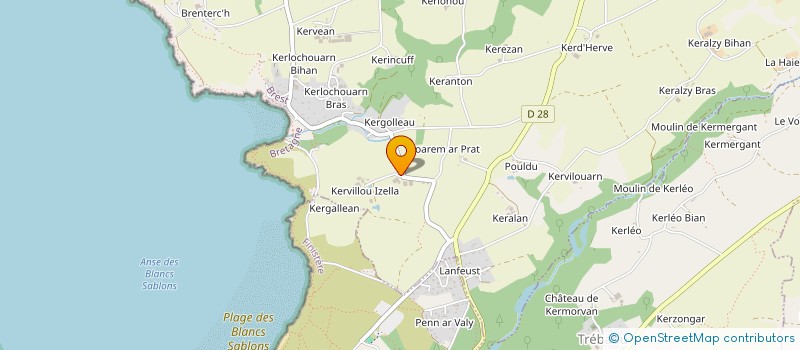 localisation de l'entreprise CEDRIC LAMOUR TP  PLOUMOGUER