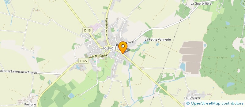 localisation de l'entreprise CEDRIC PEINTURE  TOUVOIS