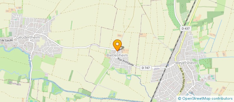 localisation de l'entreprise CEDRIC SCHMITT PEINTURE ET AMENAGEMENT  BIETLENHEIM