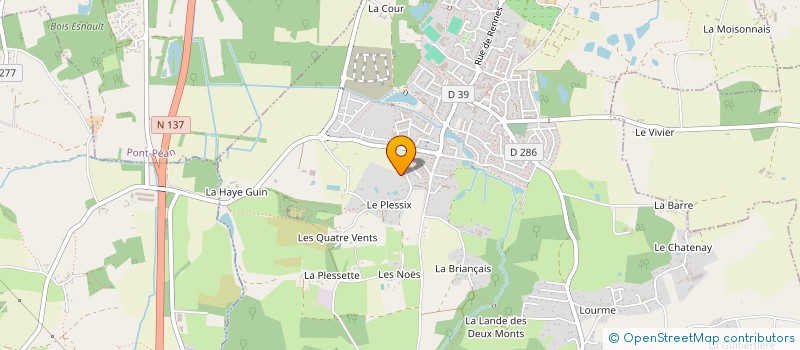 localisation de l'entreprise CEEBEX  ORGERES