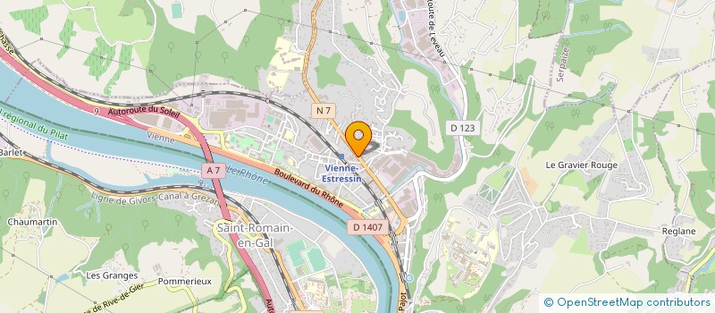 localisation de l'entreprise CEFAJ CENTRE D'ETUDE ET DE FORMATION POUR ADULTES ET LA JEUNESSE  VIENNE