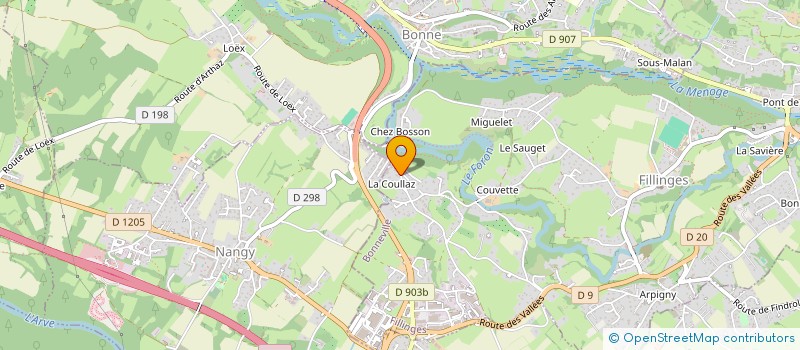 localisation de l'entreprise CEFM  FILLINGES