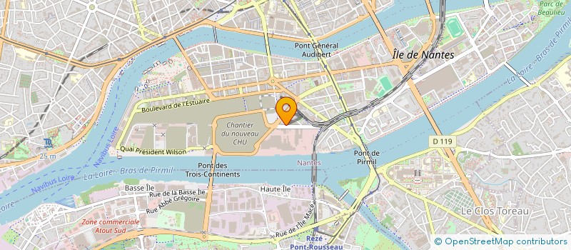 localisation de l'entreprise CEGEBAT 44 GESTION DU BATIMENT à NANTES