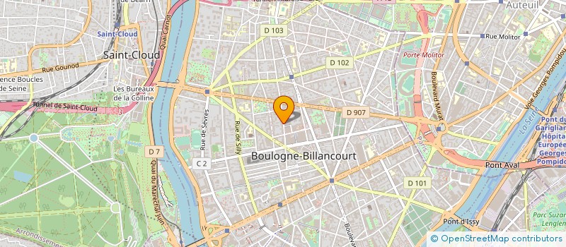 localisation de l'entreprise CEGEDIM ACTIV à BOULOGNE-BILLANCOURT
