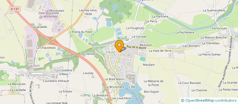 localisation de l'entreprise CEGEKAP  HEDE-BAZOUGES