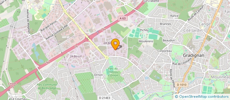 localisation de l'entreprise CEGELEC BORDEAUX à GRADIGNAN