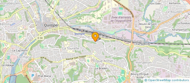 localisation de l'entreprise CEGETRONIC à QUIMPER