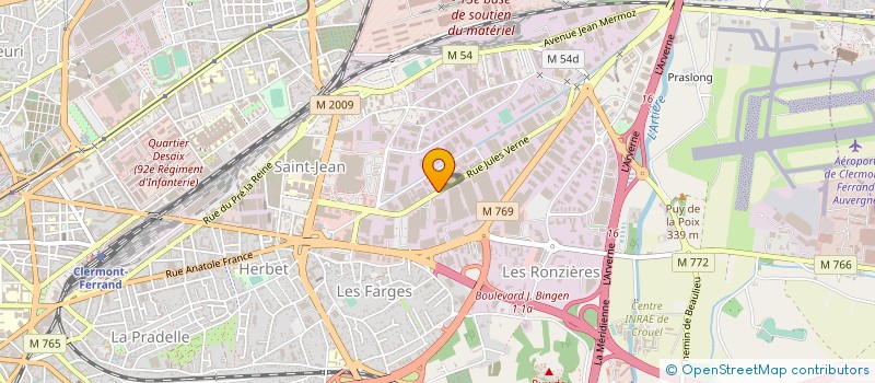 localisation de l'entreprise CEGI ALFA à CLERMONT-FERRAND
