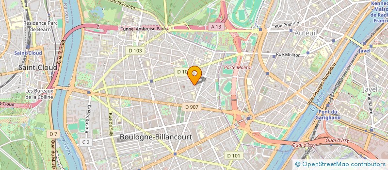 localisation de l'entreprise CEIB FRANCE à BOULOGNE-BILLANCOURT