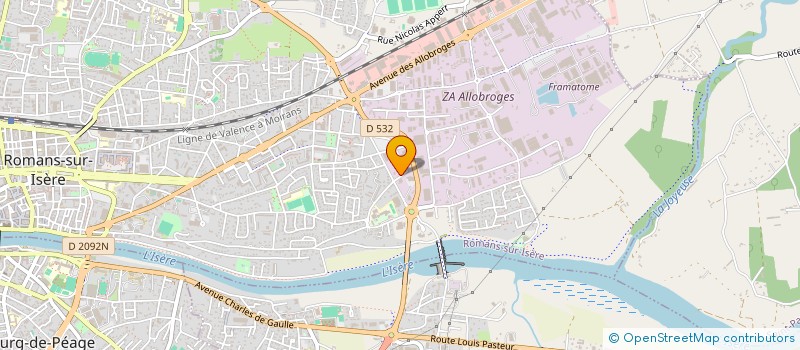 localisation de l'entreprise CEINTURE VERTE GROUPE à ROMANS-SUR-ISERE