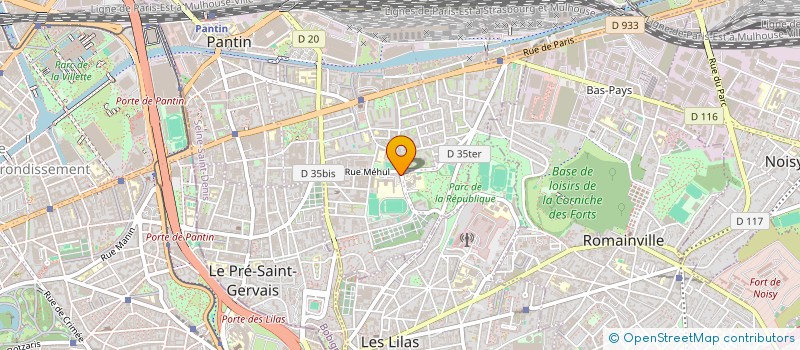 localisation de l'entreprise CEINTURY BOX à PANTIN