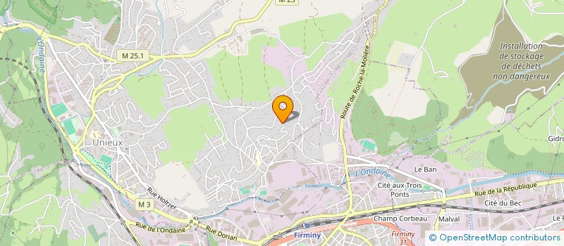 localisation de l'entreprise CEJ  UNIEUX