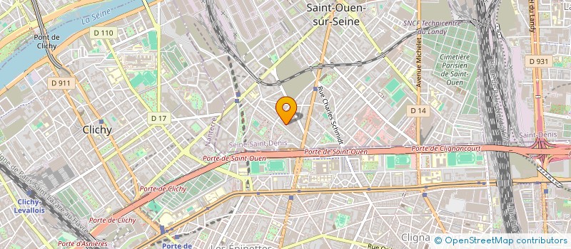 localisation de l'entreprise CEJE à SAINT-OUEN-SUR-SEINE