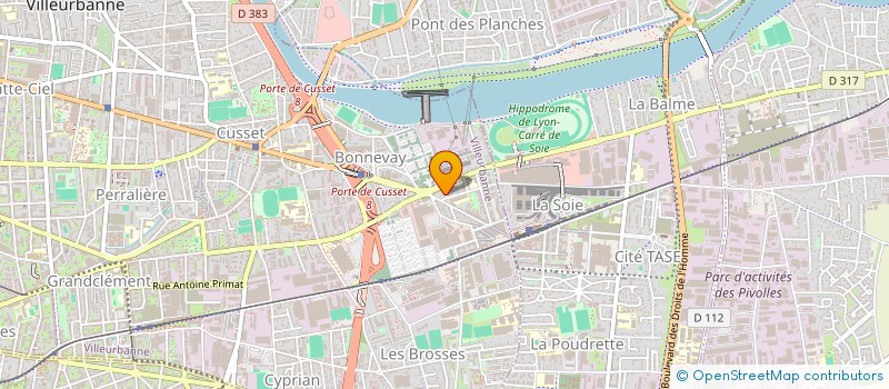 localisation de l'entreprise CEJIGAM  VILLEURBANNE