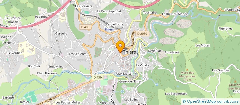 localisation de l'entreprise CEL BAT  THIERS