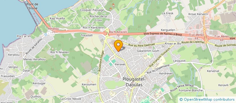 localisation de l'entreprise CEL'TIK  PLOUGASTEL-DAOULAS