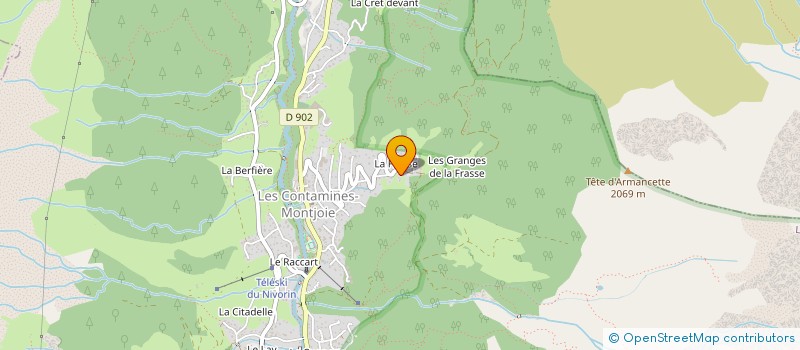 localisation de l'entreprise CELA DES GRANGES  LES CONTAMINES-MONTJOIE