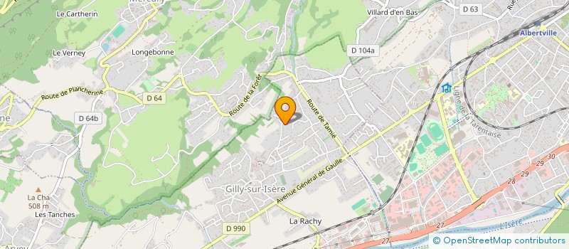 localisation de l'entreprise CELENERGIE à GILLY-SUR-ISERE
