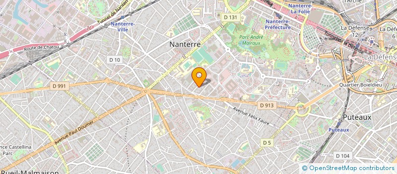 localisation de l'entreprise CELERIS INFORMATIQUE à NANTERRE