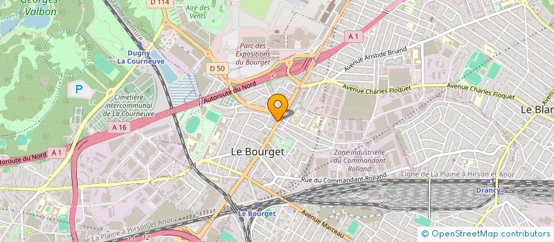 localisation de l'entreprise CELESTE à LE BOURGET