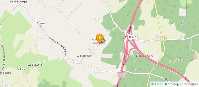 localisation de l'entreprise CELESTE DE LA GALOISIERE  JARZE VILLAGES