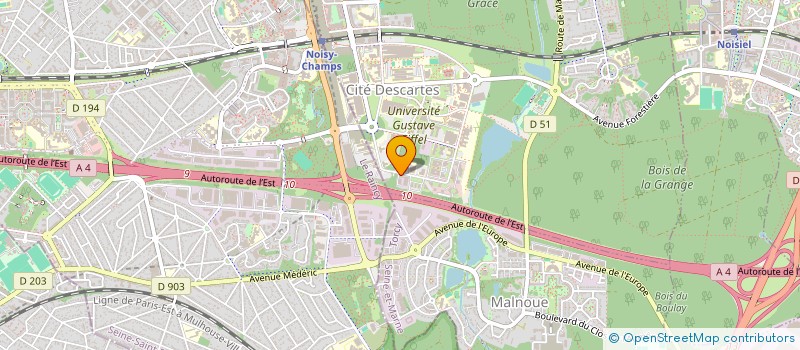 localisation de l'entreprise CELESTE DESCARTES  CHAMPS-SUR-MARNE