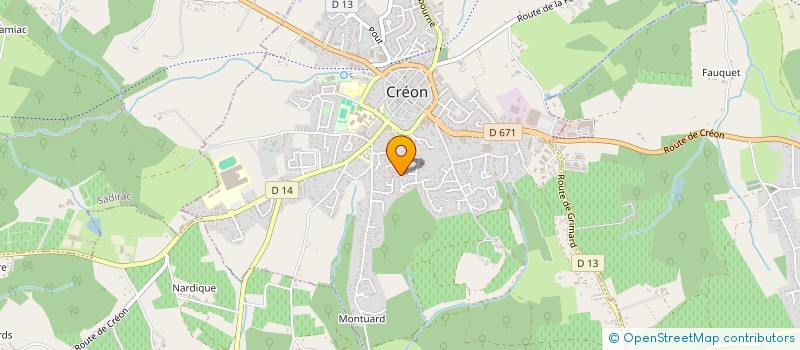 localisation de l'entreprise CELESTE ET ASSOCIES  CREON