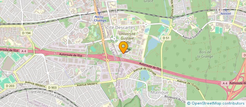 localisation de l'entreprise CELESTE FIBRE à CHAMPS-SUR-MARNE