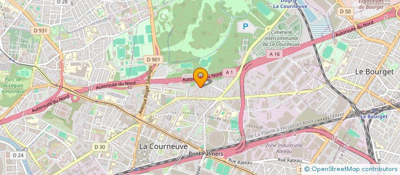 localisation de l'entreprise CELESTE IMMOBILIER à LA COURNEUVE